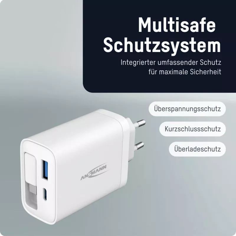 ANSMANN USB-laturi 230PD 30W valkoinen
