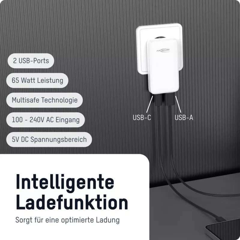 ANSMANN USB-laturi 265PD 65W