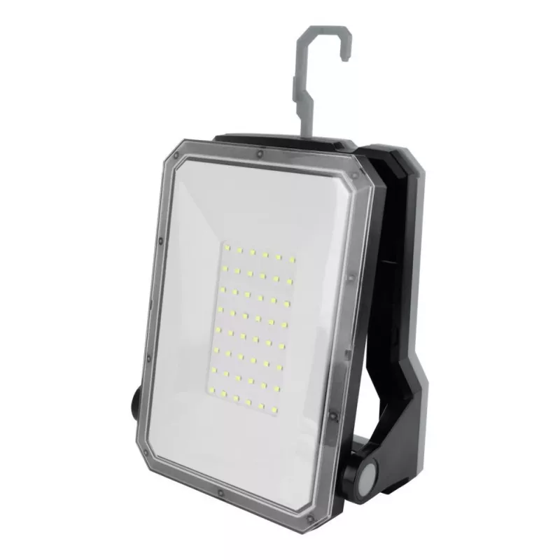 ANSMANN WL2000R-ECO akku-LED-työvalaisin, 2000 lm, 6500K, IP54, varavirtalähde, musta/harmaa