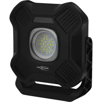 ANSMANN WL2000R ladattava LED-työvalaisin, musta, 20W, 2000lm, magneetilla, ripustuskoukulla, jalustalla - 1 kpl (1600-0755)