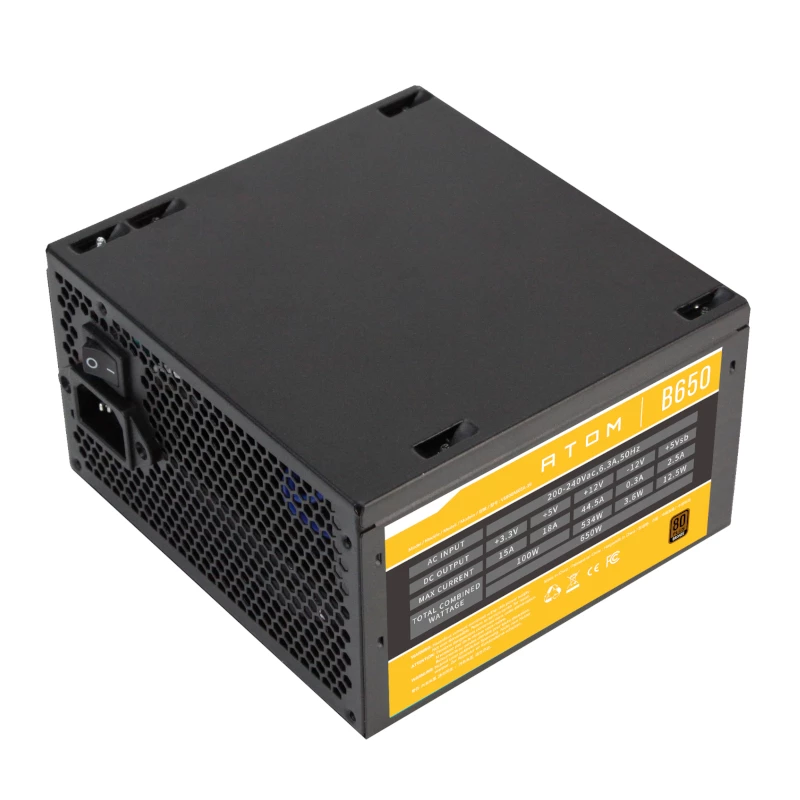 Antec Atom B650 ei-modulaarinen virtalähde - 650W, 80 PLUS Bronze, ATX, 120mm tuuletin