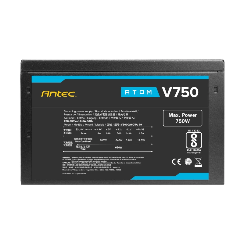 Antec Atom V750 Non-Modular 750W 80 PLUS Bronze ATX -virtalähde