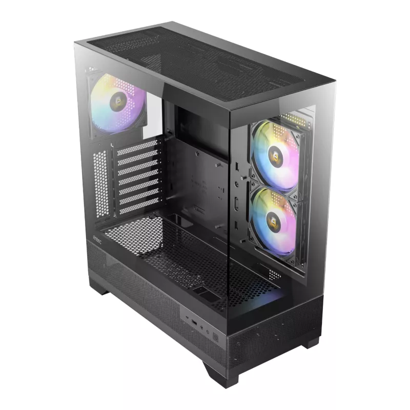 Antec CX700 ARGB B Mid-Tower pelikotelo - karkaistu lasi, 4x ARGB tuuletinta, E-ATX-tuki, musta