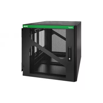 APC NetShelter 12U seinäasennettava rack-kotelo sivuttaisella UPS-syvyydellä, musta