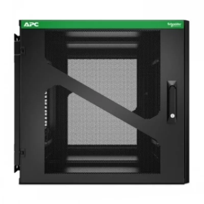 APC NetShelter 12U seinäasennettava rack-kotelo sivuttaisella UPS-syvyydellä, musta