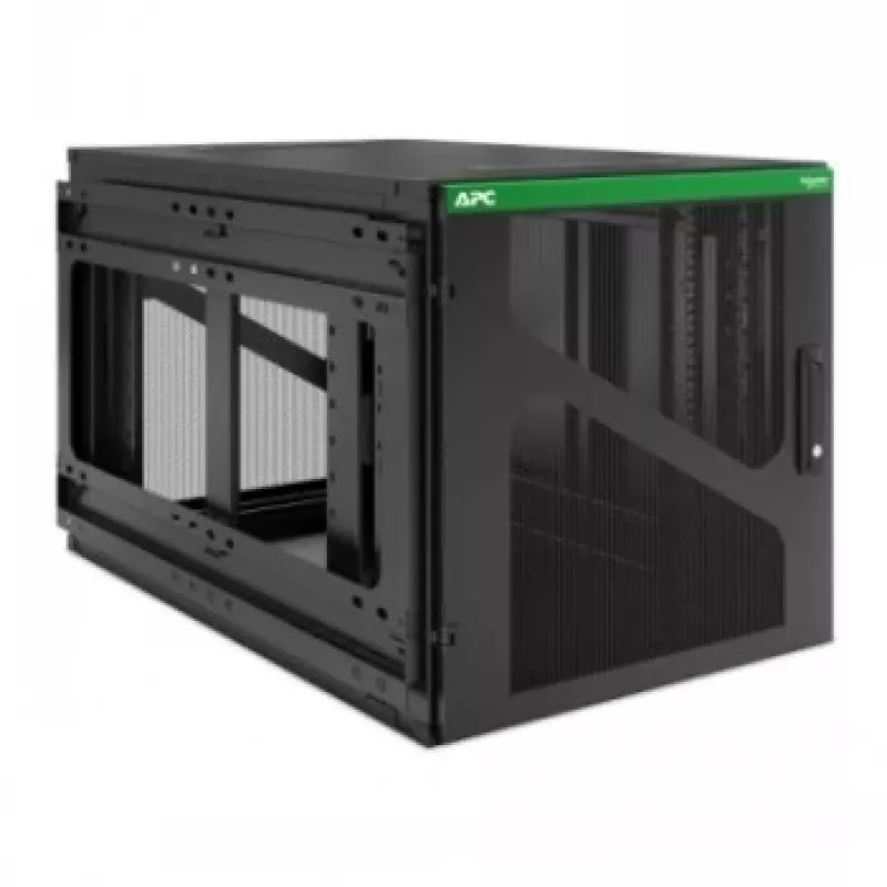 APC NetShelter 12U seinäasennettava rack-kotelo sivuttaisella UPS-syvyydellä, musta