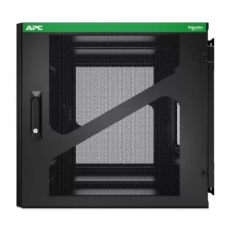 APC NetShelter 12U seinäasennettava rack-kotelo sivuttaisella UPS-syvyydellä, musta