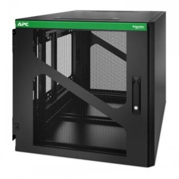APC NetShelter 12U seinäasennettava rack-kotelo sivuttaisella UPS-syvyydellä, musta