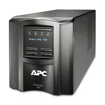 APC Smart-UPS SMT750ICR line-interactive UPS, 750 VA / 500 W, torni, 6x IEC C13, LCD