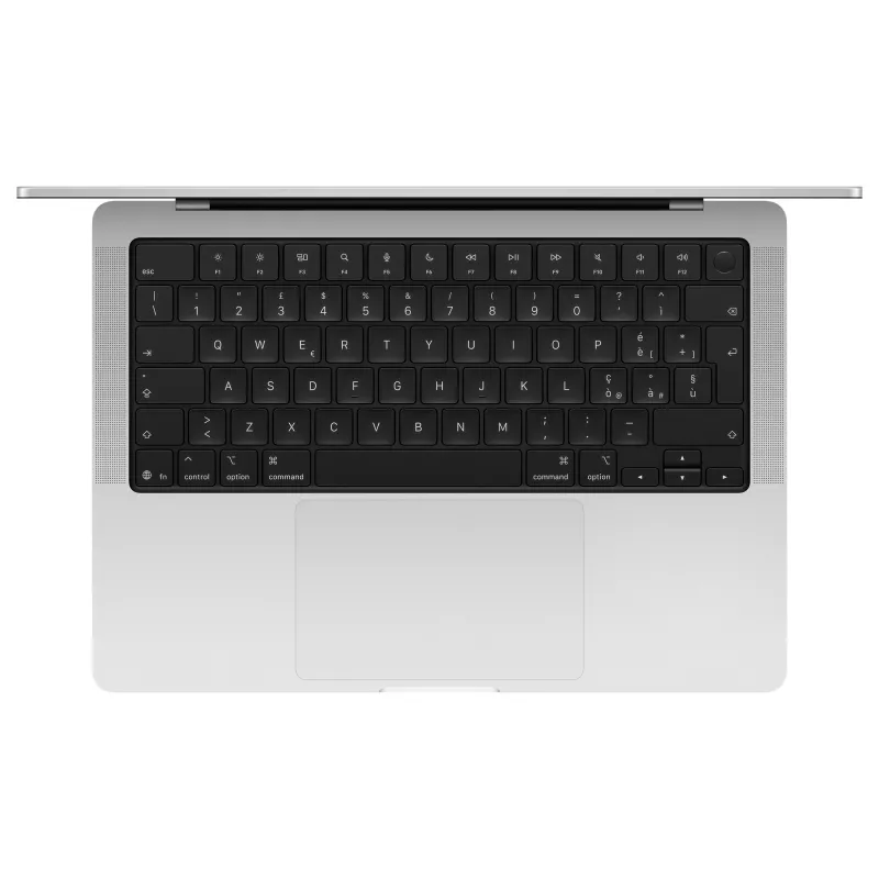 Apple MacBook Pro 14.2 inch M5 10-ytiminen CPU/10-ytiminen GPU/16-ytiminen Neural Engine, 16GB RAM, 2TB SSD, hopea, ilman virtalähdettä, saksalainen näppäimistöasettelu