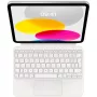 Apple Magic Keyboard Folio Trackpadilla - brittienglanti (QWERTY) - valkoinen - iPad (10. sukupolvi)