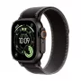 Apple Watch Ultra 3 GPS + Cellular 49 mm musta titaanikuori ja musta/hiilenharmaa Trail Loop - Large (malli A3281, MF1H4QR/A)