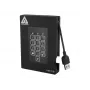Apricorn Aegis Padlock Fortress A25-3PL256-500F ulkoinen kiintolevy - 500GB - USB 3.2 Gen 1 - AES 256-bit laitteistosalaus - musta