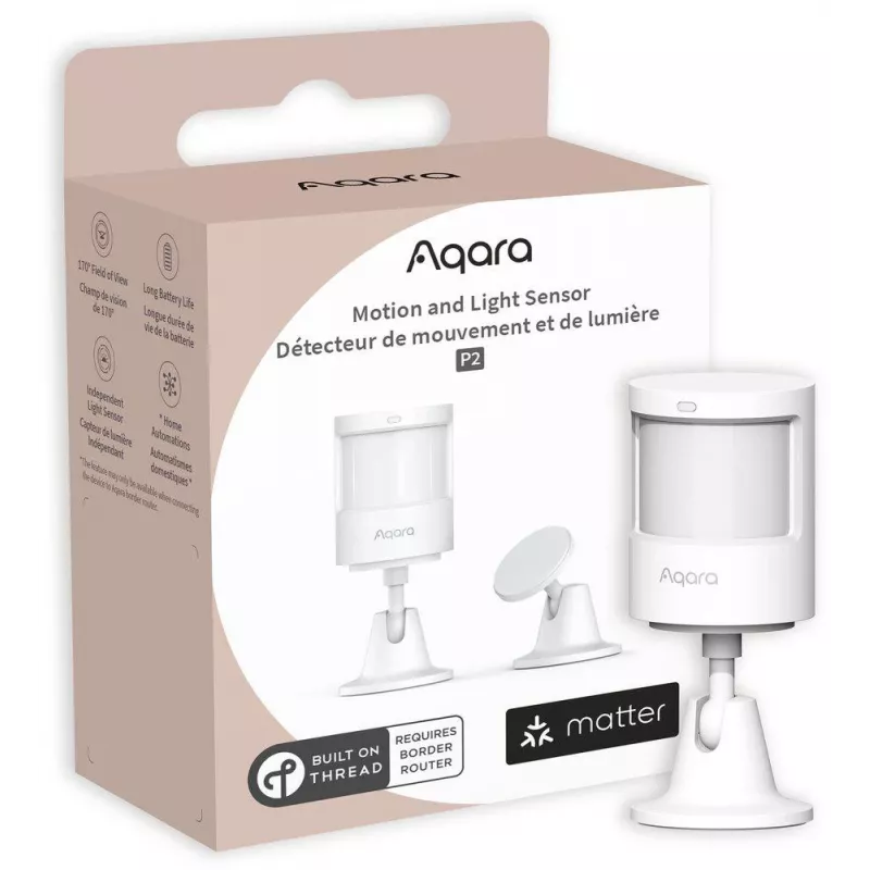 Aqara liike- ja valotunnistin P2 - Thread, Bluetooth 5.0, valkoinen