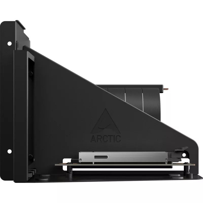 Arctic Accelero Pystysuuntainen näytönohjaimen kiinnike PCIe 4.0 Riser-kaapeli 160 mm Musta