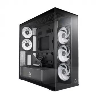 ARCTIC Xtender VG Midi-Tower PC-kotelo, ATX, musta, kirkas lasi