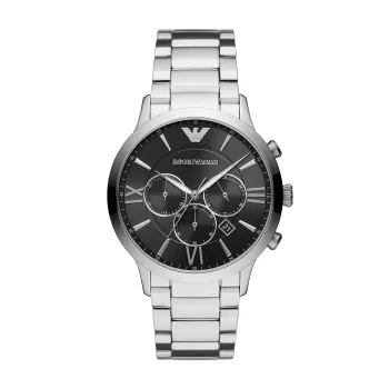 Armani AR11208 miesten kvartsikronografikello 44mm sininen kellotaulu ruskea nahka