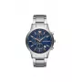 Armani AR11458 miesten kvartsirannekello sinisellä kellotaululla ja ruostumaton teräsrannekkeella, 43 mm
