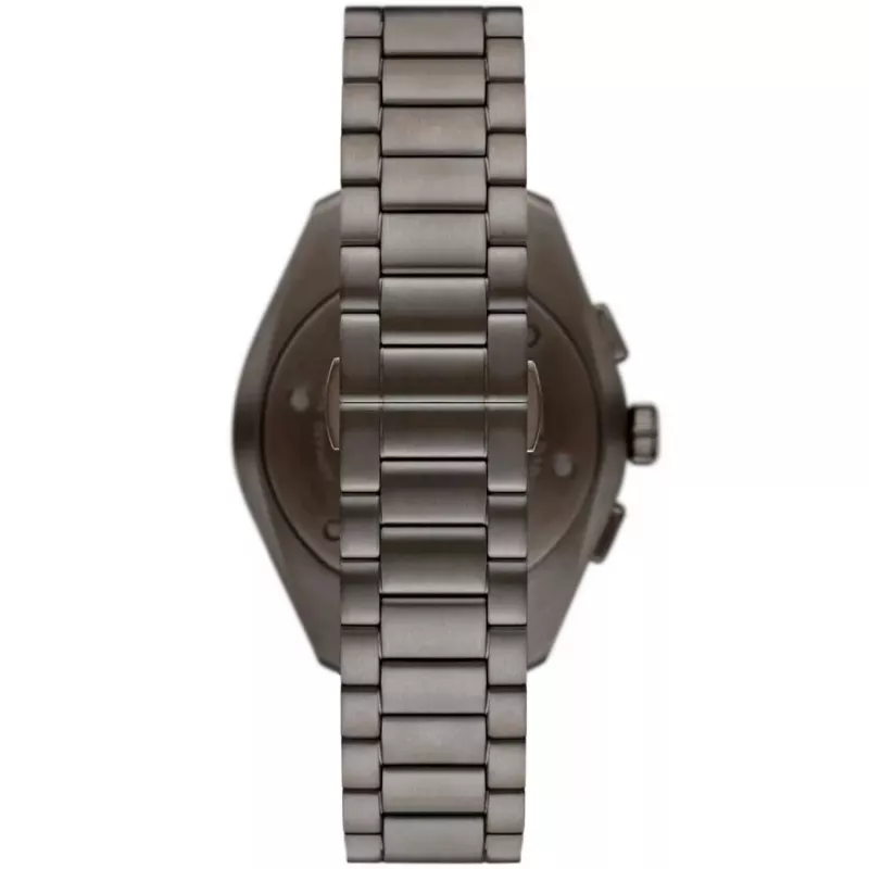 ARMANI AR11481 miesten Luigi kronografi kvartsikello 43mm musta kellotaulu musta nahkaranneke