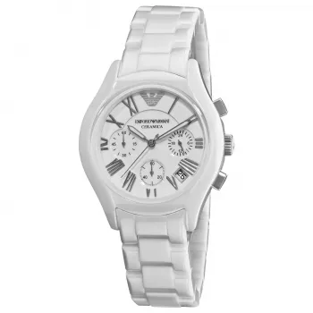ARMANI AR1404 Ceramica unisex kvartsikronografi kello 38 mm musta keramiikka