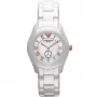 ARMANI AR1418 naisten kvartsikello 28 mm valkoinen keramiikka