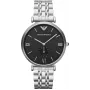 ARMANI AR1676 miesten analoginen kvartsikello 40 mm musta kellotaulu nahkaranneke