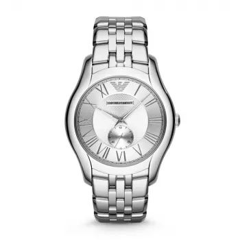 Armani AR1788 miesten kvartsi-kronografi-kello 43 mm musta kellotaulu aito nahkaranneke