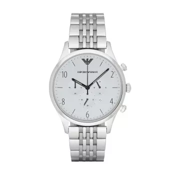 ARMANI AR1879 miesten analoginen kvartsikello 43 mm ruostumaton teräskotelo musta nahkaranneke