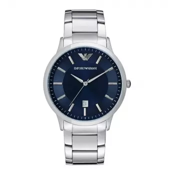 Armani AR2477 miesten kello kvartsi kronografi ruostumaton teräs sininen kellotaulu 43mm