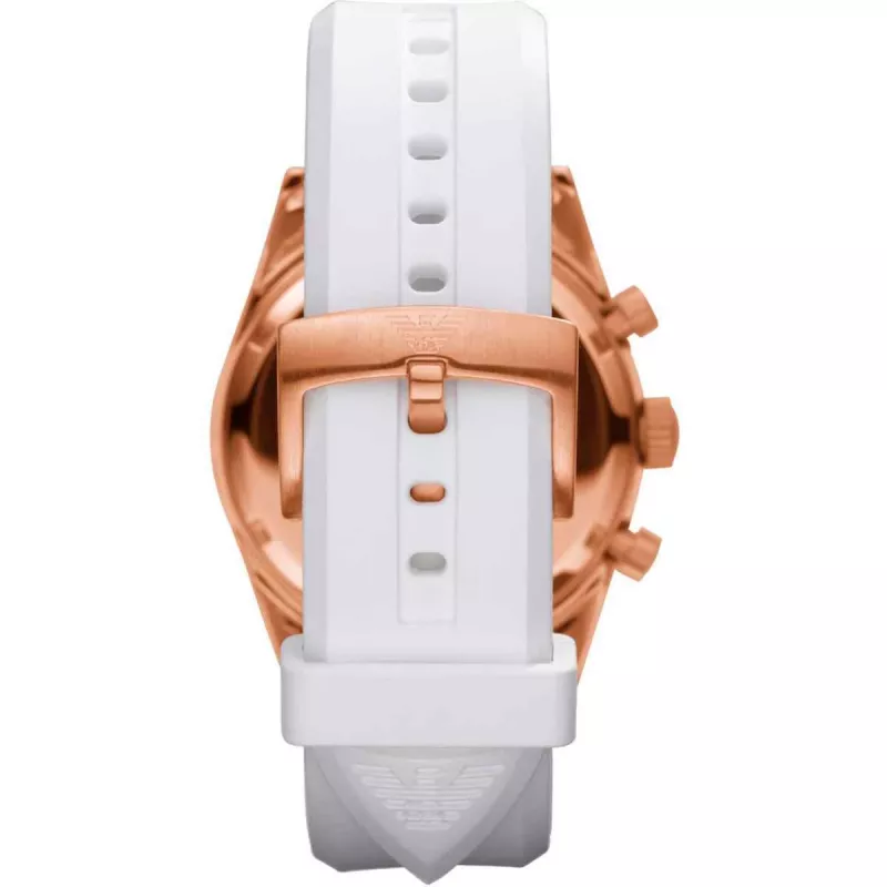 ARMANI AR5979 unisex kvartsikronografikello 43 mm ruostumaton teräs musta kellotaulu