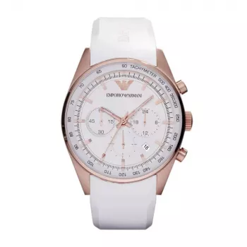 ARMANI AR5979 unisex kvartsikronografikello 43 mm ruostumaton teräs musta kellotaulu