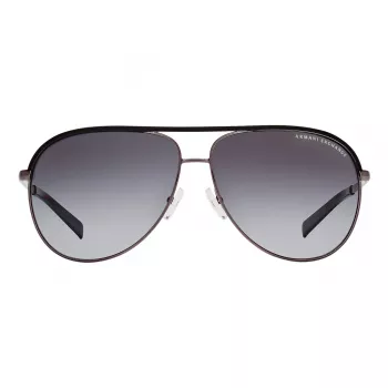ARMANI EXCHANGE AX2002-60992V unisex-aurinkolasit - mattamusta metallikehys tummanharmaat peilatut hopealinssit