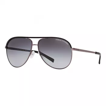 ARMANI EXCHANGE AX2002-60992V unisex-aurinkolasit - mattamusta metallikehys tummanharmaat peilatut hopealinssit