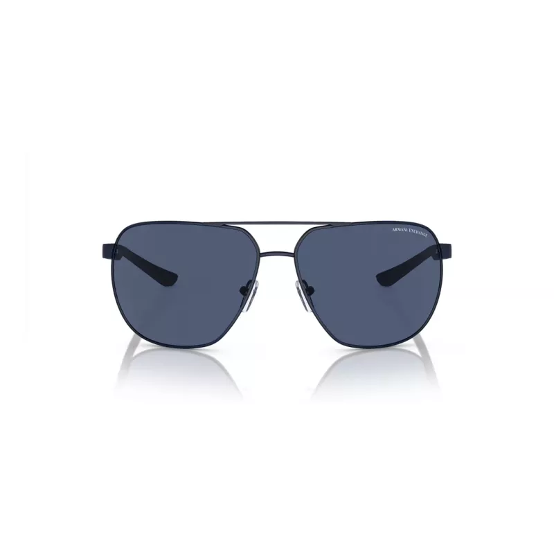 Armani Exchange AX2047S6003Z3 miesten suorakaiteen muotoiset aurinkolasit mattamusta tummanharmaa 63 mm