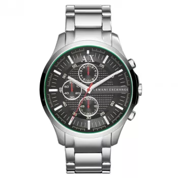 ARMANI EXCHANGE AX2163 miesten kvartsikronografi kello 46 mm musta kellotaulu nahkaranneke