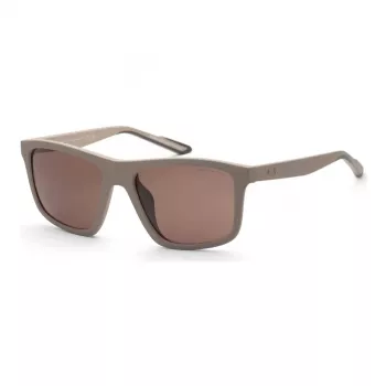 ARMANI EXCHANGE AX4149SU83617 miesten suorakaiteen muotoiset aurinkolasit Havana ruskea asetaattikehys ruskea polykarbonaattilinssi 56/18/145 mm