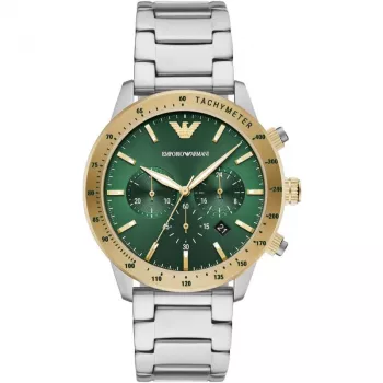 Armani Man AR11454 miesten kvartsi-kronografi kello 43mm musta kellotaulu nahkaranneke