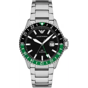 ARMANI Man AR11589 miesten analoginen kvartsikello 42mm sininen kellotaulu hopea ruostumaton teräs