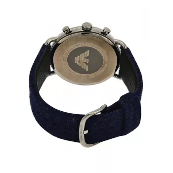 ARMANI miesten AR11144 kronografi ruostumaton teräs kello 43 mm sininen kellotaulu