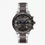 Armani miesten Luigi kronografi musta kellotaulu nahkaranneke kello AR11391 (43mm)