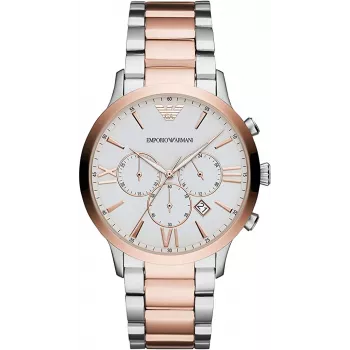 Armani miesten Luigi kvartsikello AR11209 43mm ruostumaton teräs musta kellotaulu