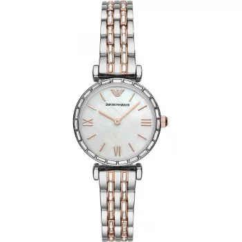 ARMANI naisten AR11290 kvartsikello 28mm ruostumaton teräs hopea