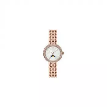 ARMANI naisten AR11462 kvartsi analoginen kello 32 mm ruostumaton teräs hopea