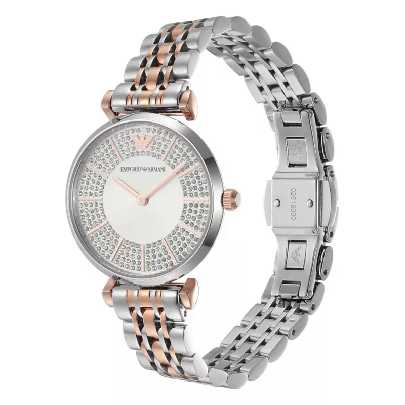 ARMANI naisten kello AR11537 32mm ruostumaton teräs hopeinen kellotaulu