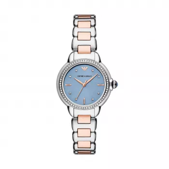 ARMANI naisten kello AR11597 32 mm ruostumaton teräs hopeinen kellotaulu mesh-ranneke
