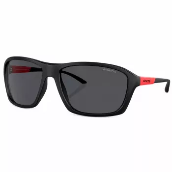 Arnette AN4329-275887 miesten suorakaiteen muotoiset aurinkolasit, mattamusta kehys, harmaat linssit, 63 mm