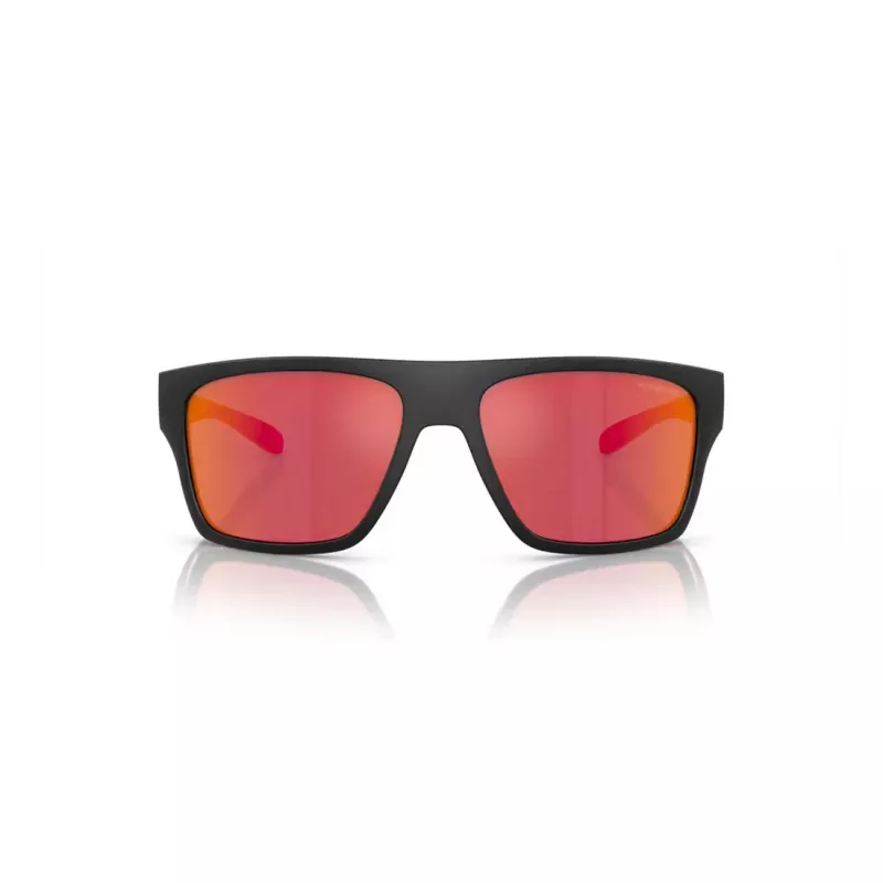 ARNETTE AN4330-27536Q suorakaiteen muotoiset aurinkolasit mattamusta tummanharmaa hopea peilipinnoitettu 63 mm