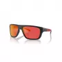 ARNETTE AN4330-27536Q suorakaiteen muotoiset aurinkolasit mattamusta tummanharmaa hopea peilipinnoitettu 63 mm
