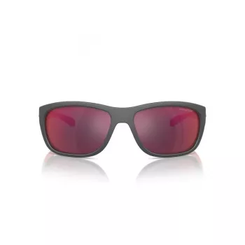 ARNETTE AN4337-28706Q miesten suorakaiteen muotoiset aurinkolasit mattamusta harmaa peilipinnoitettu 63 mm