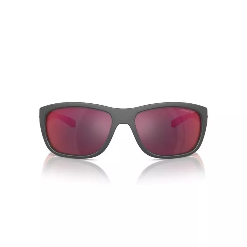 ARNETTE AN4337-28706Q miesten suorakaiteen muotoiset aurinkolasit mattamusta harmaa peilipinnoitettu 63 mm